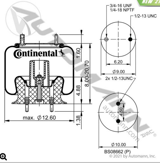 Air bag Continental Spring Rolling Lobe 566.CT64276