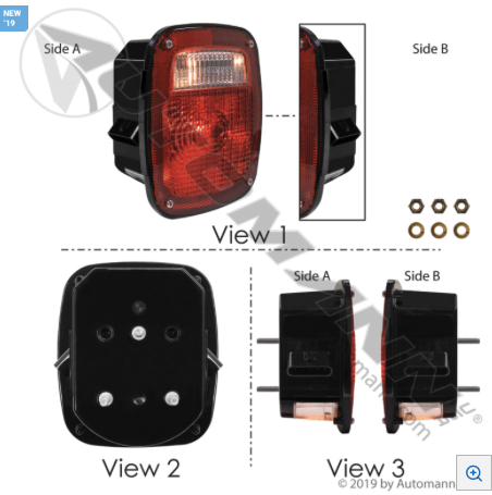 571.LG521R - S/T/T Box Light Freightliner RH