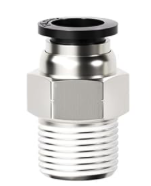 Straight  3/8 Inch Tube OD x 1/4 Inch NPT Thread Push to Connect Fittings PC X002ZIJB65 -