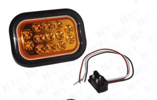 22P60X-0018 LIGHT, TAIL RECTANGULAR LED 13 AMBER (PARK- TURN-CLEARANCE)