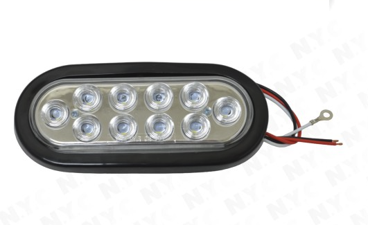 22P60X-0016 LIGHT, SEALED W/ BLACK RUBBER GROMMET LED 10 5 WHITE/CLEAR (PARK-TURN-CLEARANCE)