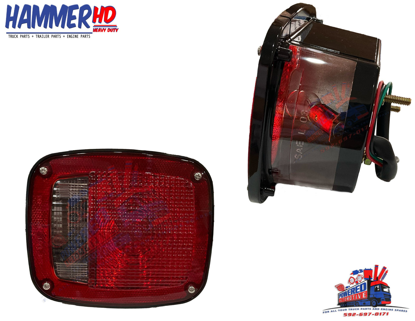 BOX LIGHT W/ O SIDE MARKER RED 571.LG500R