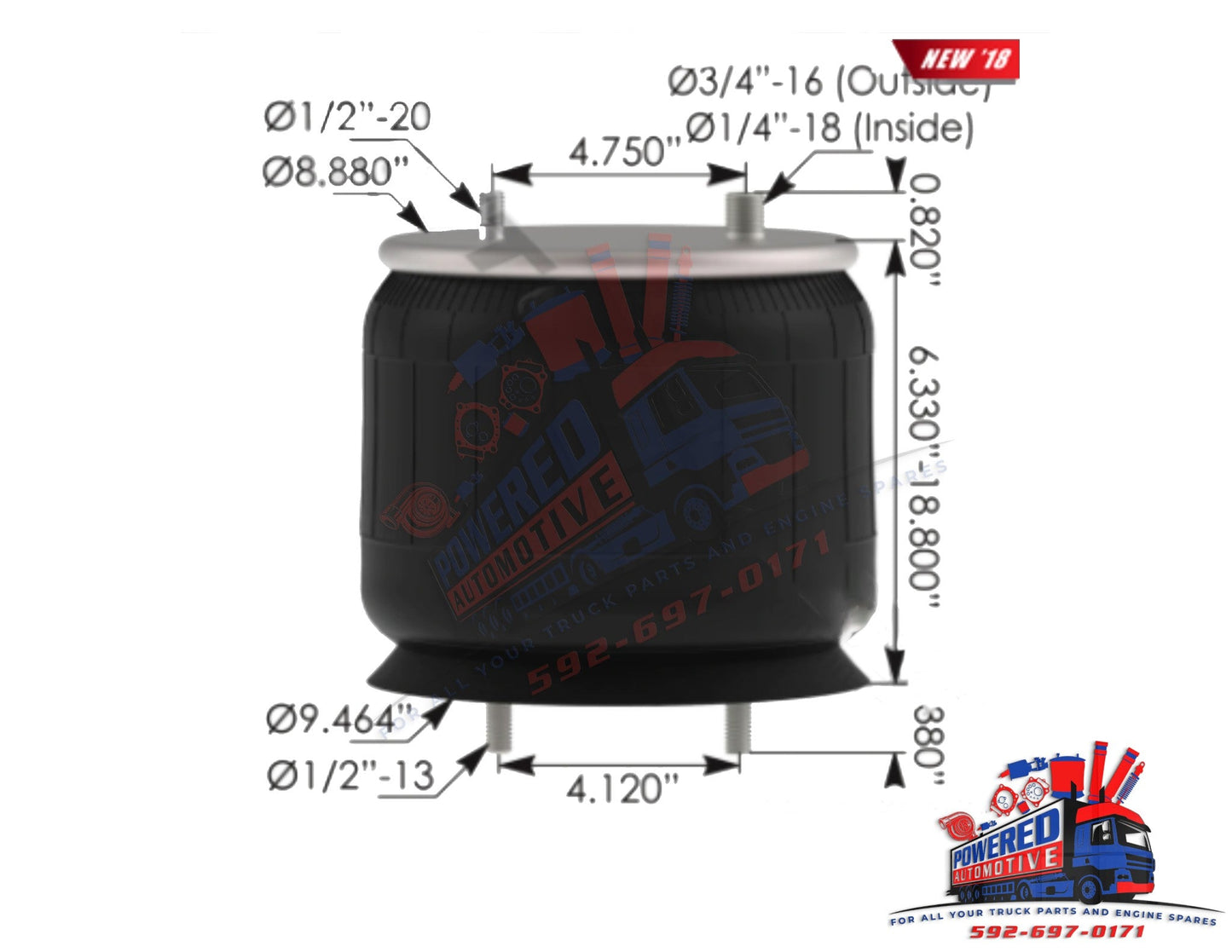 AB1DK18B-P1181 Air Spring Rolling Lobe