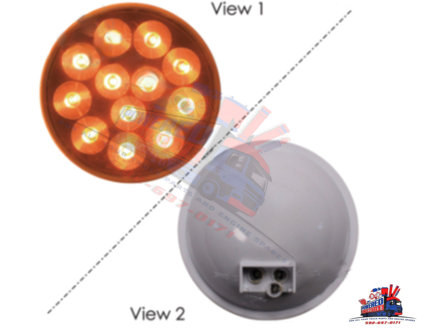 Light LED 4in Amber 10-30V 571.LD40A12MV